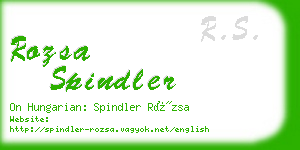 rozsa spindler business card